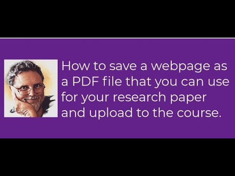 How to Save URL as PDF