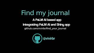 Merging PaLM AI API and ShinyApp - building apps with generative AI