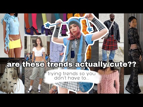trying 2023 fashion trends | is is cute or is the internet lying to me??