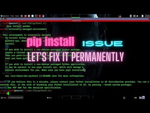 pip EXTERNALLY-MANAGED-ENVIRONMENT error solving with this secret
