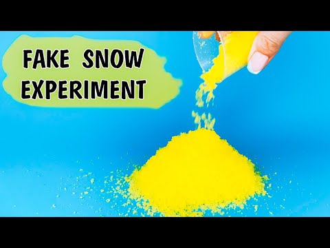 How to make fake snow | Instant snow experiment with snow powder and water