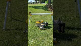 Setting up my mitre saw chopsaw, #cool #tools ￼￼￼ Dewalt chopsaw ￼