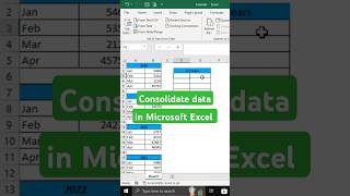 Consolidate data in Microsoft Excel #consolidate #datacleaning  #exceltricks #excelshortcuts