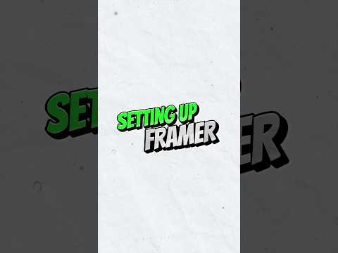 Setting up Framer Tamil @Framer #uiuxtutorial #framertutorial #framertamil