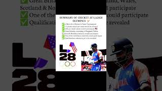 A Historic Comeback On The World Stage! 🏏 #olympics #la2028