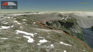 Trolltunga ∆ hiking trails ∆ 3d-trail.com/norway/