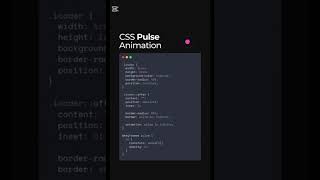 Pure CSS Pulse Animation | UI Design Tips