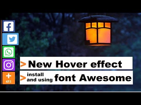 Hover Effect | install and Using font Awesome