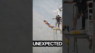 Lady BUNGEE JUMPS Almost Went Wrong #viral #shorts #bungeejump