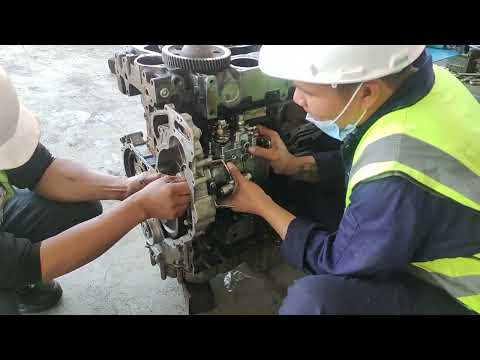 CATERPILLAR backhoe loader perkins engine overhaul part #3