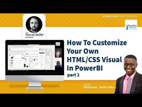 PowerBI Guru Series E26-How To Customize Your Own HTML/CSS Visual In PowerBI with Pascal Keifer Pt2