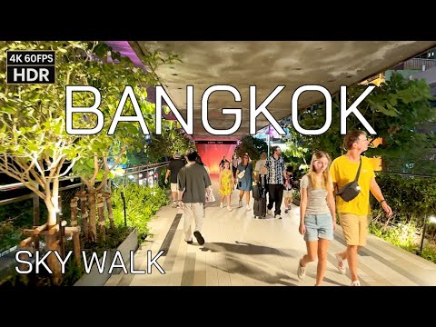 🇹🇭 Bangkok Luxury Skywalk at Night | Hidden Gems & Secret Walkway 2025 (4K HDR)