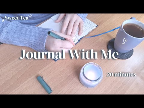 20 Minutes Journal With Me | Fire + Rain souds, Real Time