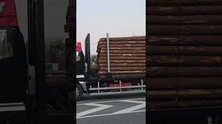 朝のランテック便&木材運搬トラック🚚😃