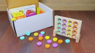 Curious Cub Montessori Learning Wooden Toys Box of 10
