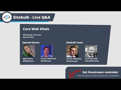 Core Web Vitals - Live Q&A