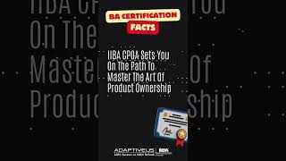 BA Certification #adaptiveus #businessanalyst #iiba #baot #businessanalysis #cpoa #cpoacertification