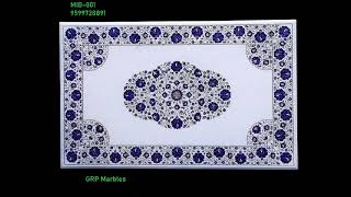 Marble inlay table top by GRP Marbles