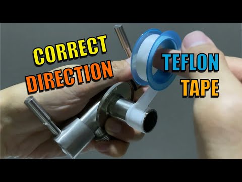 When and how to thread white tape correctly on angle valve with dual outlet prevent leakage