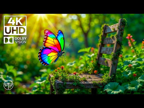 Emerald Dreams 4K 🦋🍃  Gentle Piano & Butterfly Beauty in a Lush Garden Oasis