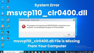 How To Fix msvcp110_clr0400.dll Error? #msvcp110_clr0400dll #error #fix #dll #dlldownload #windows