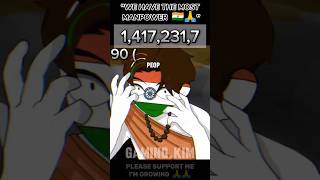 WE INDIANS🇮🇳 HAVE THE MOST MANPOWER| cr: @sxmpraofficial#india #countryhumans #xane #viral #shorts