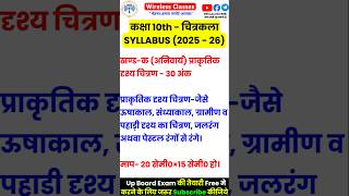 Class 10 Drawing Syllabus 2026 | Class 10th Drawing Syllabus 2025 - 26 | Class 10th Syllabus 2026