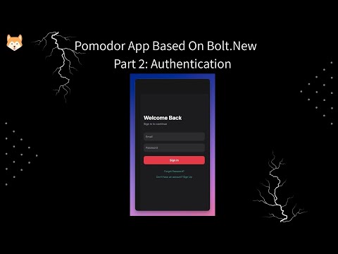חלק 2 - בניית אפליקציית מובייל Pomdoro - (שעון) באמצעות Bolt.new - פרקטי - אוטנטיקציה/התחברות