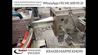 Krauss Maffei KMD90-26VL ekstrüzyon hatları PVC profil makineleri C4 kontrol üniteleri arıza tespit