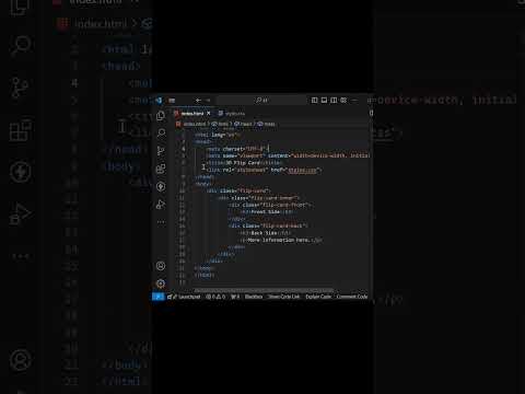 Amazing CSS styles 1 🔥 | 3D Flip Card #asmr #coding #webdesign #programming