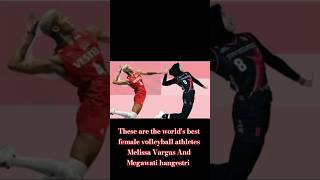 best women's volleyball athlete AC service Melissa Vargas and Megawati #america #turkie #shorts