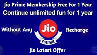 Jio Prime Membership Renew For Free 1 Year | Free Jio Prime Offer