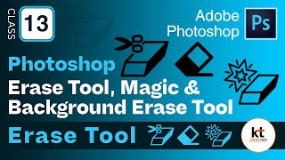 Adobe Photoshop  Erase tool, Magic Erase Tool, Background Erase tool in Hindi 2023 - Class 13