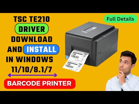 how to install TSC TE210 barcode printer windows 10 in Hindi #thermalprinter