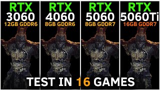 RTX 3060 12GB vs RTX 4060 vs RTX 5060 vs RTX 5060 Ti 16GB | RT, DLSS 4 | Surprising PC Performance!