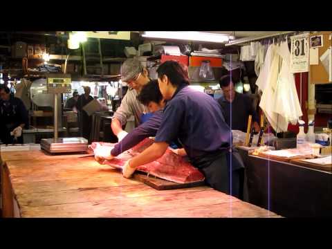 A 7-lb. tuna fillet at the Tsukiji Market, Tokyo