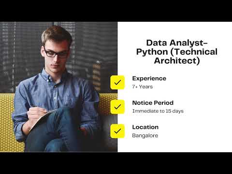 We are hiring Data Analyst-Python (Technical Architect)