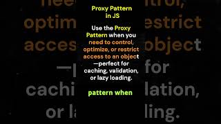 Proxy pattern in javascript #47/100  #javascriptinterview #javascript #jsshorts