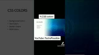 css colors | #techspossible #backgroundcolor#textcolor #rgbcolor #bordercolor#rgbacolor