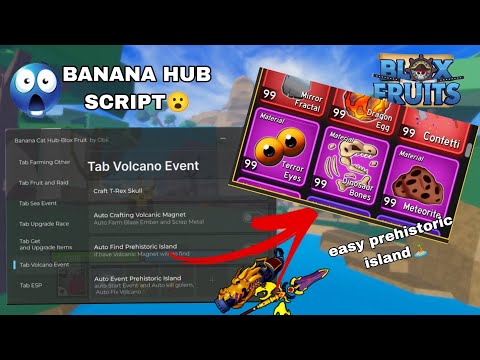 BANANAHUB SCRIPT | AUTO PREHISTORIC ISLAND 🏝 🔥| NO KEY 🔑 | FREE SCRIPT | AUTO V4 DRACO | OP SCRIPT |