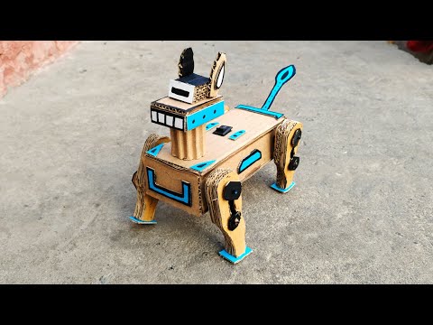 How To Build Amazing Walking Robotic Dog at Home - Easy to make - Cardboard DIY