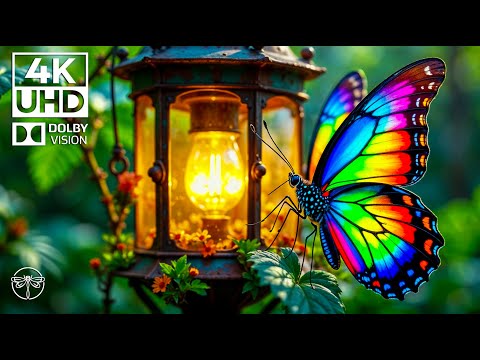 Whispers in the Garden 4K 🦋🎶 | Relaxing Piano & Graceful Butterfly Movement in a Green Oasis