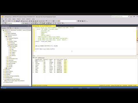 How to change data type of an existing column #sql #shorts