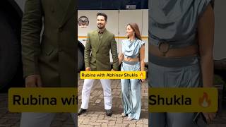 Rubina Dilaik with Abhinav Shukla at Laughter Chef set 🥰🔥 #rubinadilaik #youtubeshorts #shorts