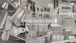 Ultimate IKEA Desk Makeover haul | aesthetic & pink study space transformation! pinterest inspired ♡