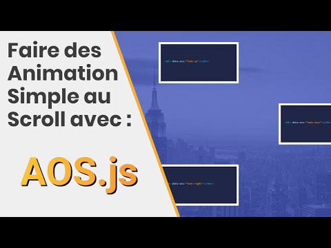 Animations au scroll avec la librairie AOS.js | Animate On Scroll