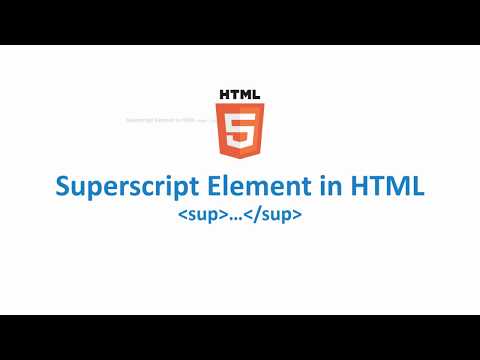 Superscript Element in HTML