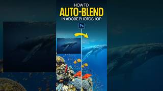 How to Auto Blend in Photoshop #AutoBlend #BlendLayers #BlendImages #amgraphix #shorts #photoshop