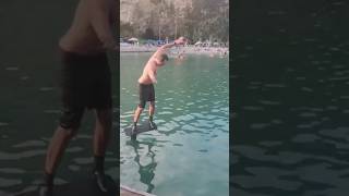 First Jumpstart on 170cm Span #hydrofoil #beach #airplane #albratoss