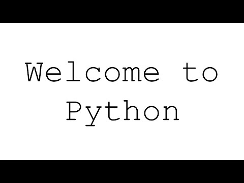 Welcome To Python